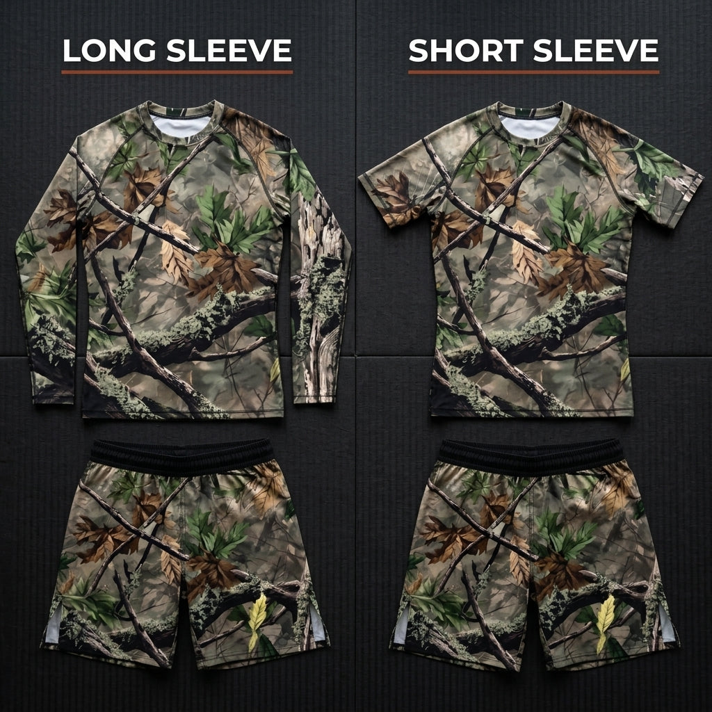 Tree Camo Rashguard + Shorts Set