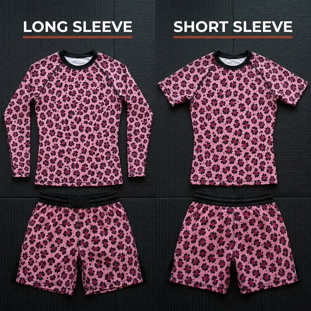Pink Leopard — Rashguard + Shorts Set