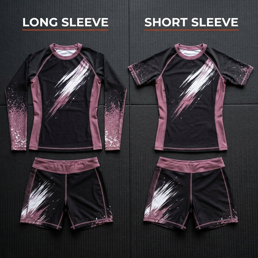 Purple Splash — Rashguard + Shorts Set