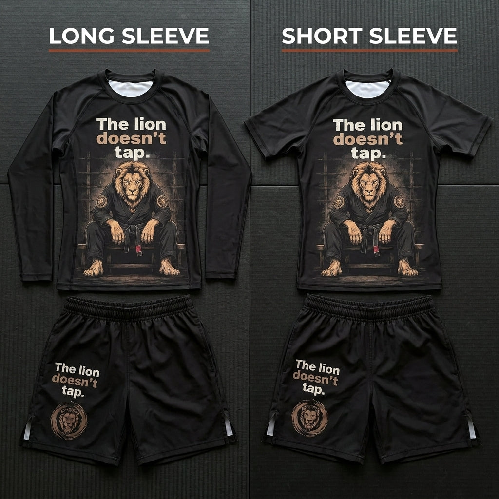 The lion doesn't tap — Rashguard + Shorts Set