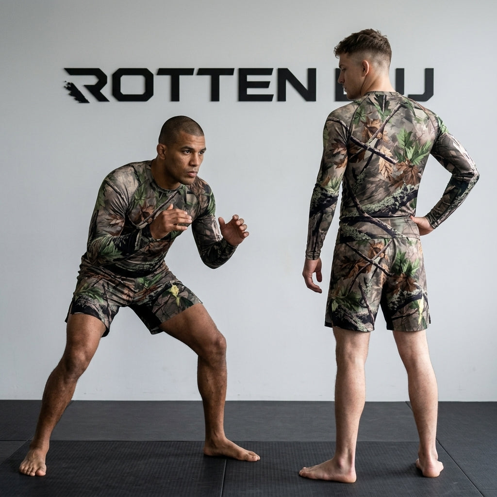 Tree Camo Rashguard + Shorts Set