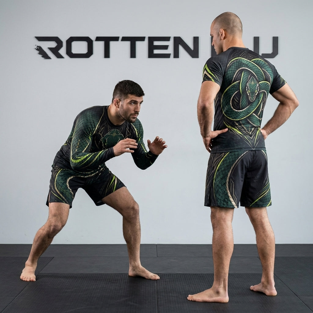 Green Cobra Rashguard + Shorts Set