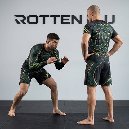Green Cobra Rashguard + Shorts Set
