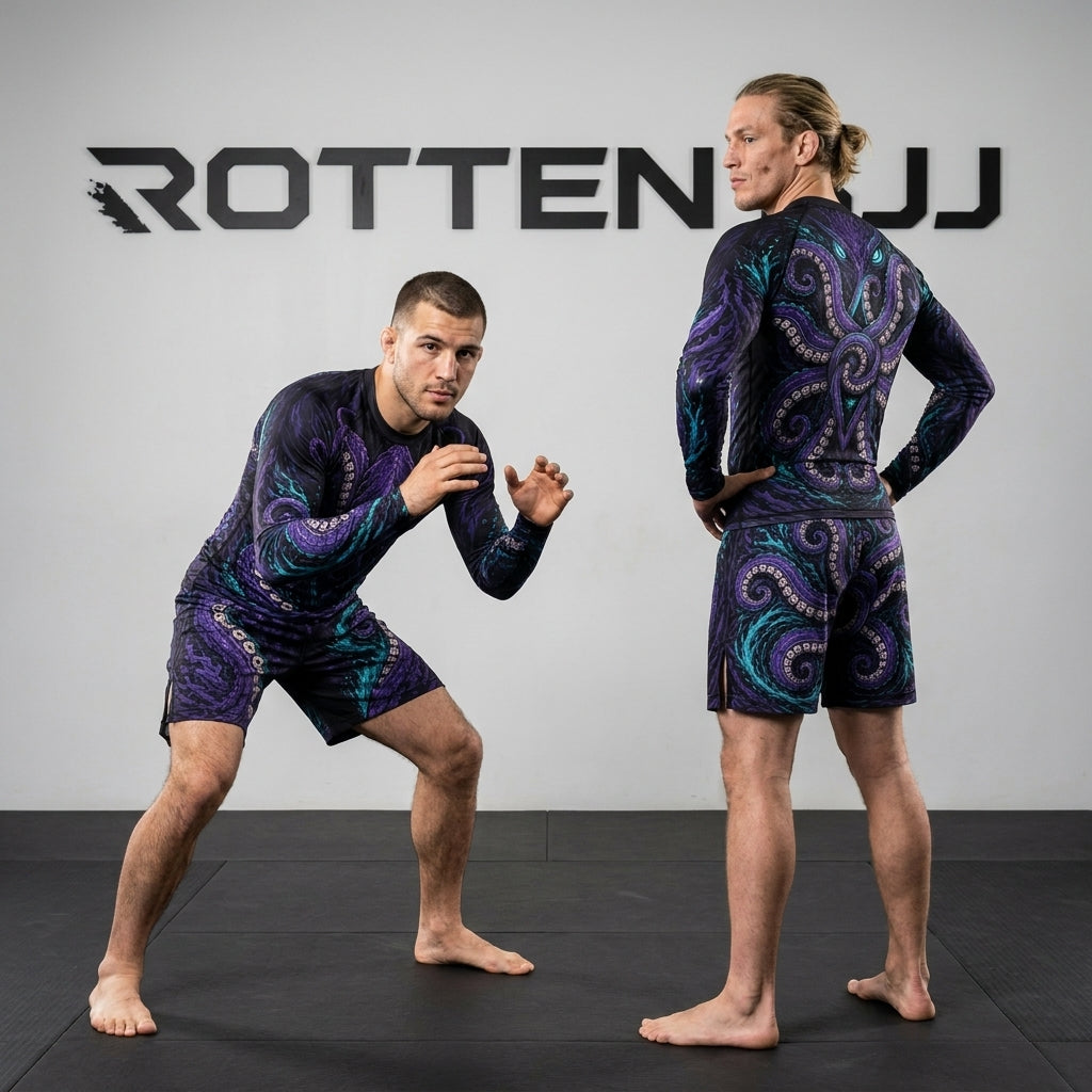 Purple Octopus Rashguard + Shorts Set
