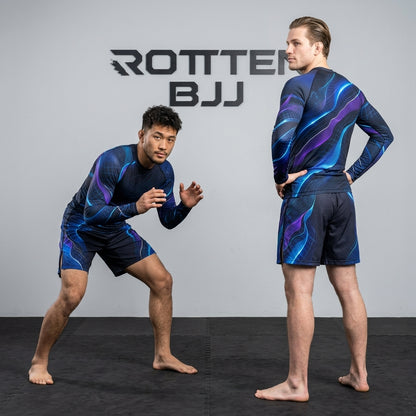 Blue waves Rashguard + Shorts Set