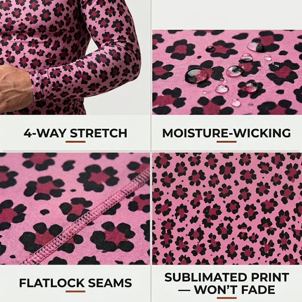 Pink Leopard — Rashguard + Shorts Set