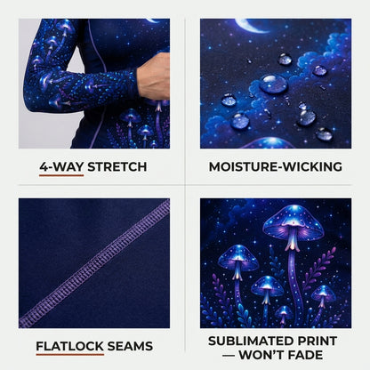 Blue Mushroom — Rashguard + Shorts Set