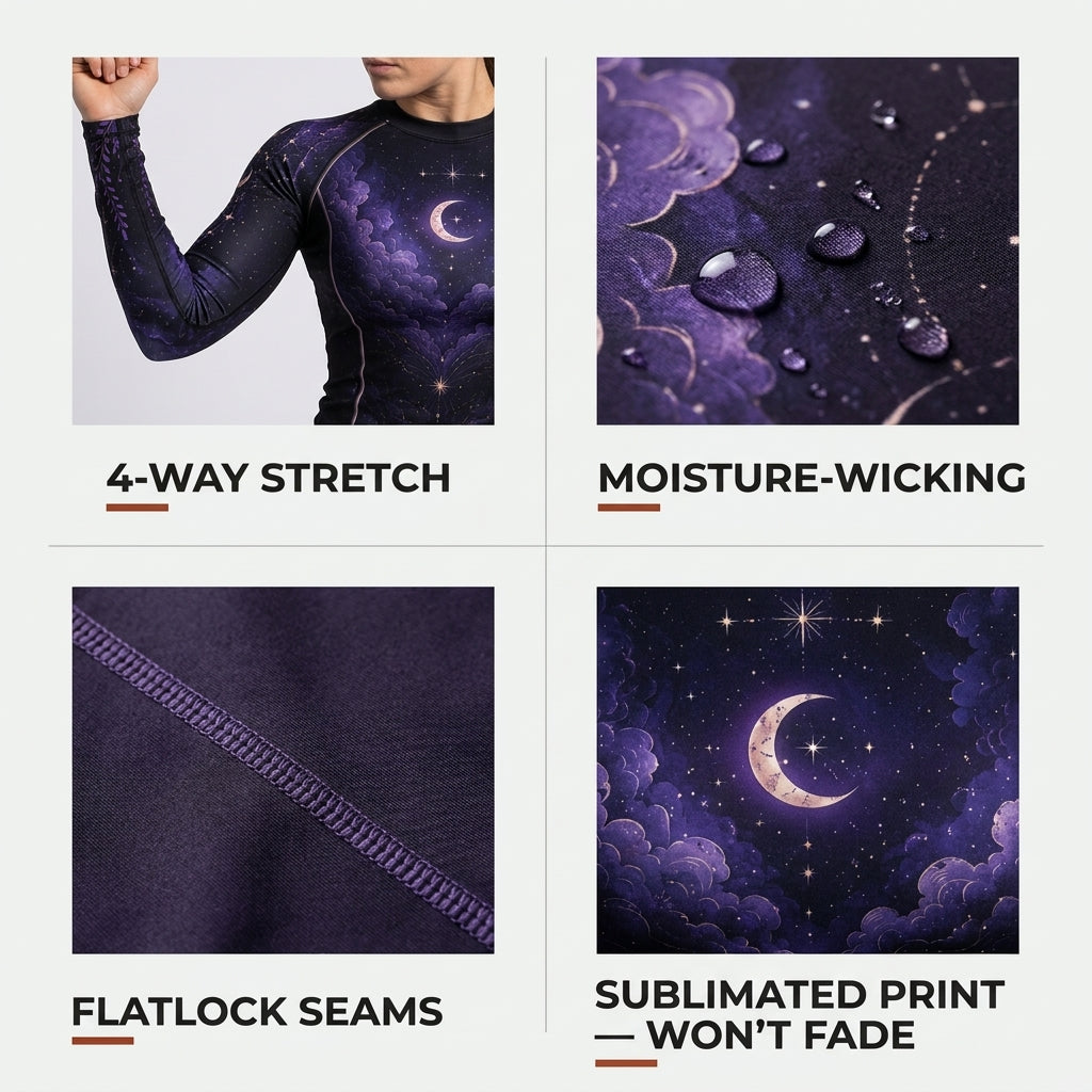 Purple Night — Rashguard + Shorts Set