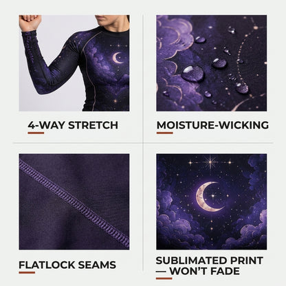 Purple Night — Rashguard + Shorts Set