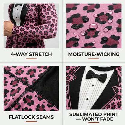 Pink leopard Suit — Rashguard + Shorts Set