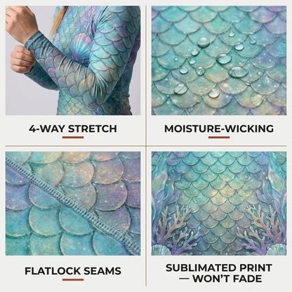 Mermaid (Women)— Rashguard + Shorts Set