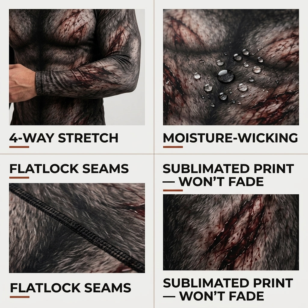Injured Wolf Rashguard + Shorts Set