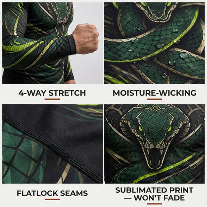 Green Cobra Rashguard + Shorts Set