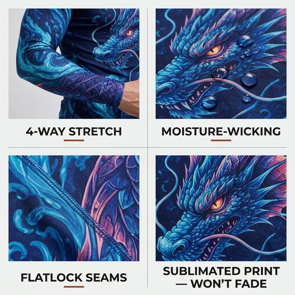 Blue Dragon Rashguard + Shorts Set