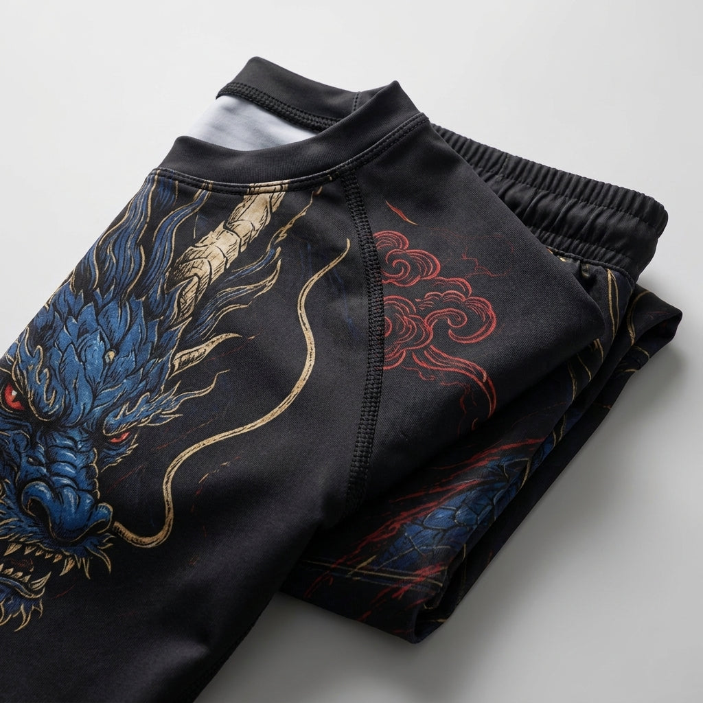 Blue dragon Rashguard + Shorts Set