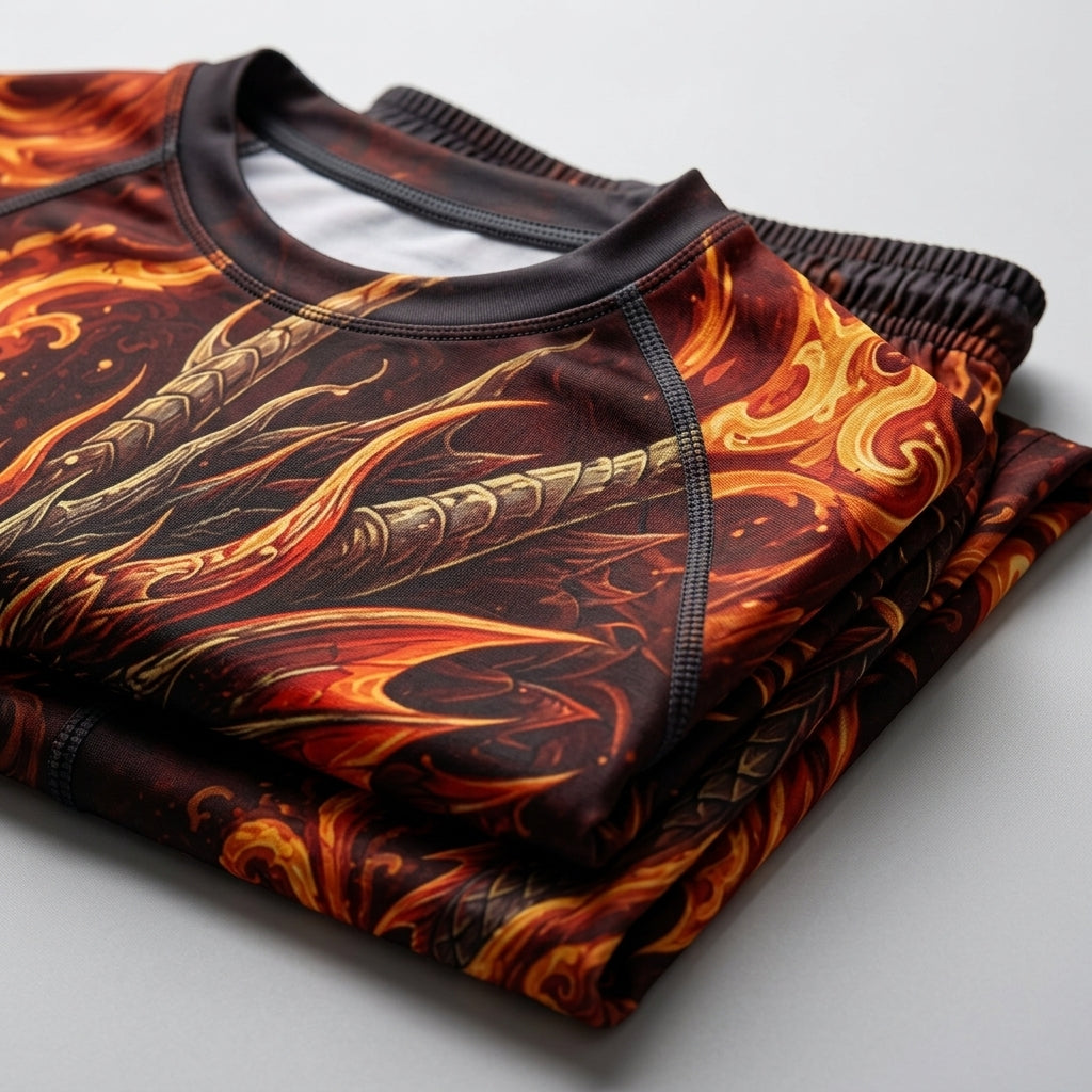 Fire Dragon Rashguard + Shorts Set