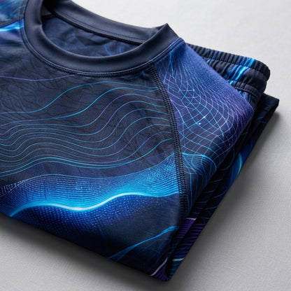 Blue waves Rashguard + Shorts Set
