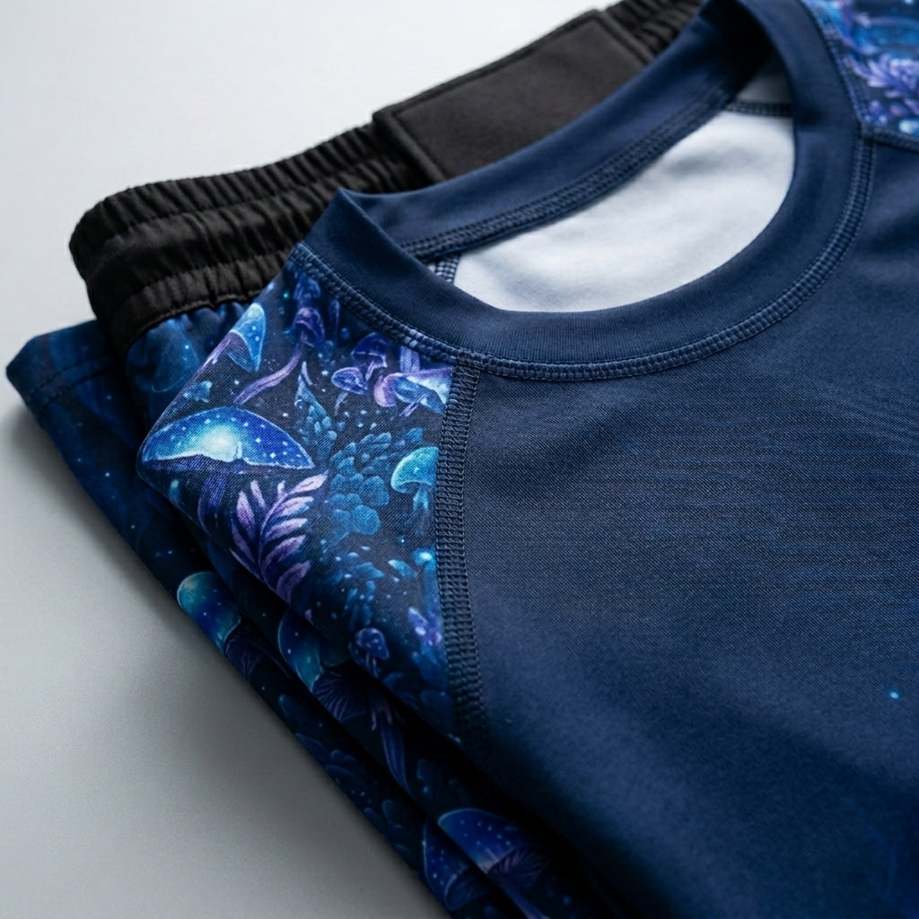 Blue mushroom — Rashguard + Shorts Set