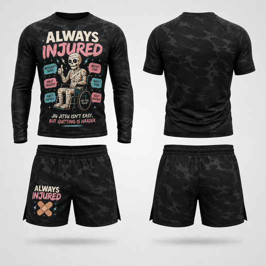 Always Injured — Rashguard + Shorts Set