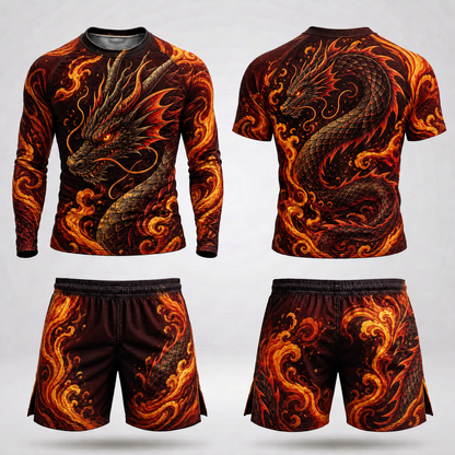 Fire Dragon Rashguard + Shorts Set