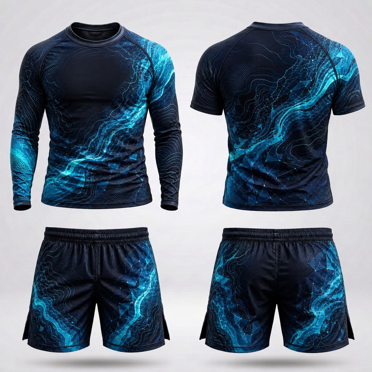 Crystal Rashguard + Shorts Set