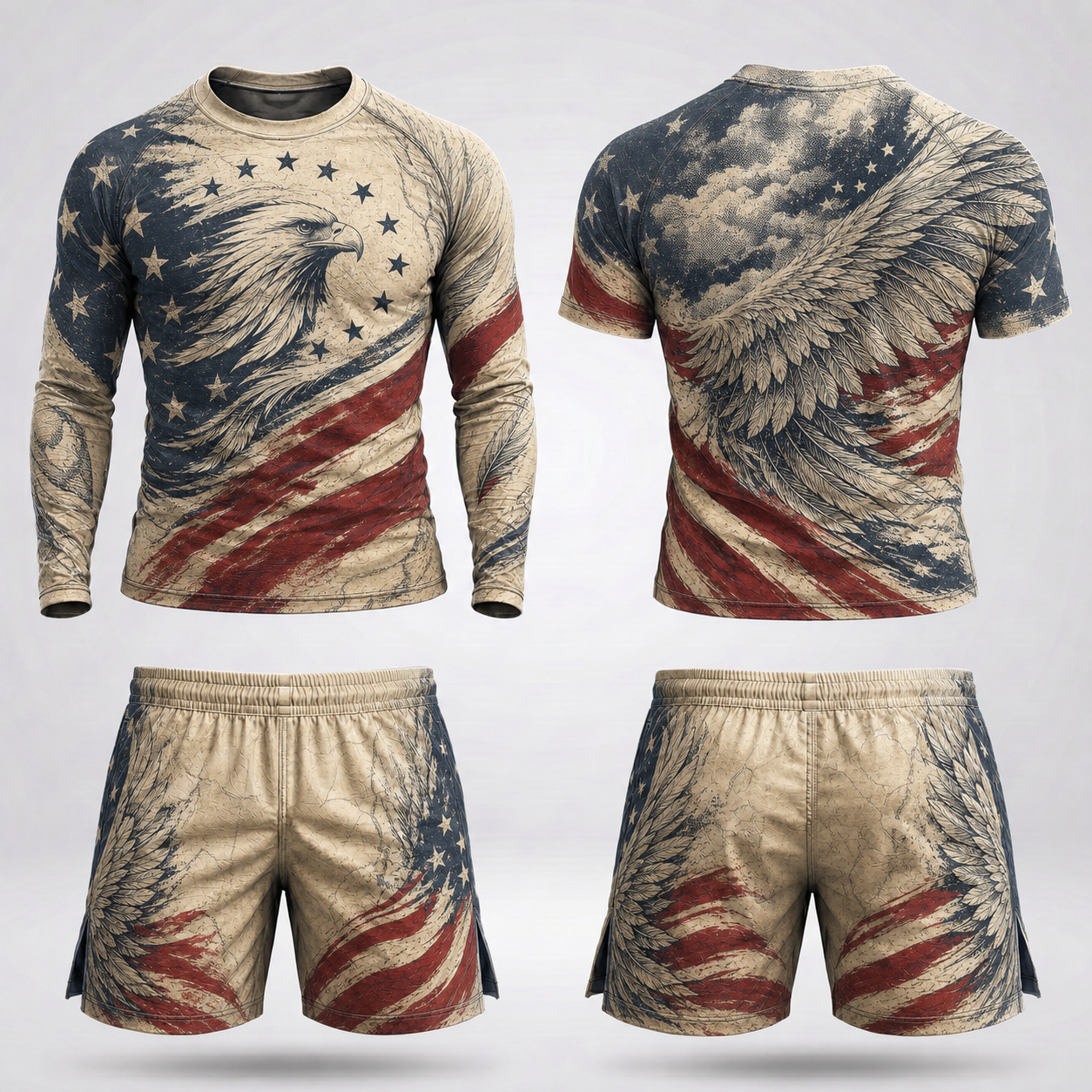Freedom Rashguard + Shorts Set