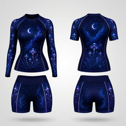 Blue Mushroom — Rashguard + Shorts Set