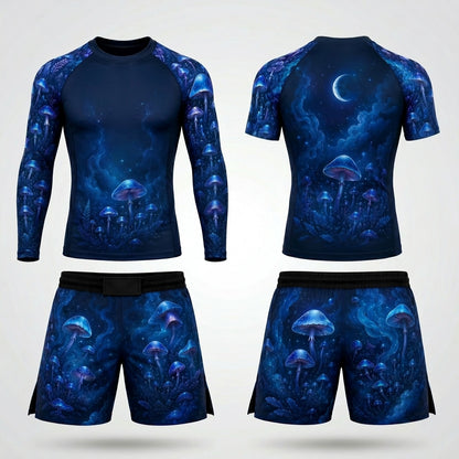Blue mushroom — Rashguard + Shorts Set