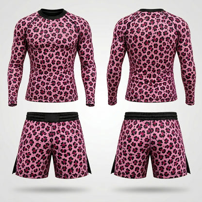 Pink Leopard — Rashguard + Shorts Set