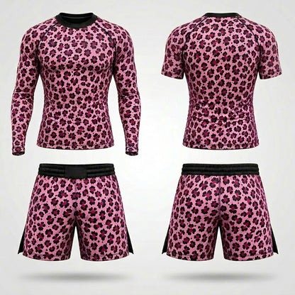 Pink Leopard (kids)— Rashguard + Shorts Set