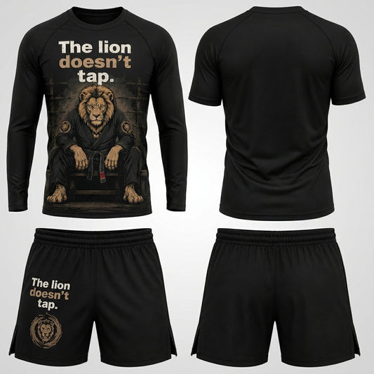 The lion doesn't tap — Rashguard + Shorts Set