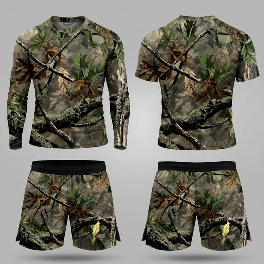 Tree Camo Rashguard + Shorts Set