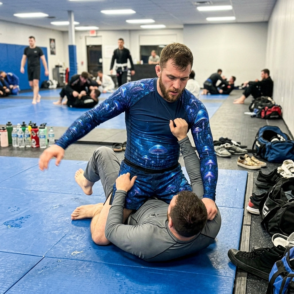 Blue mushroom — Rashguard + Shorts Set