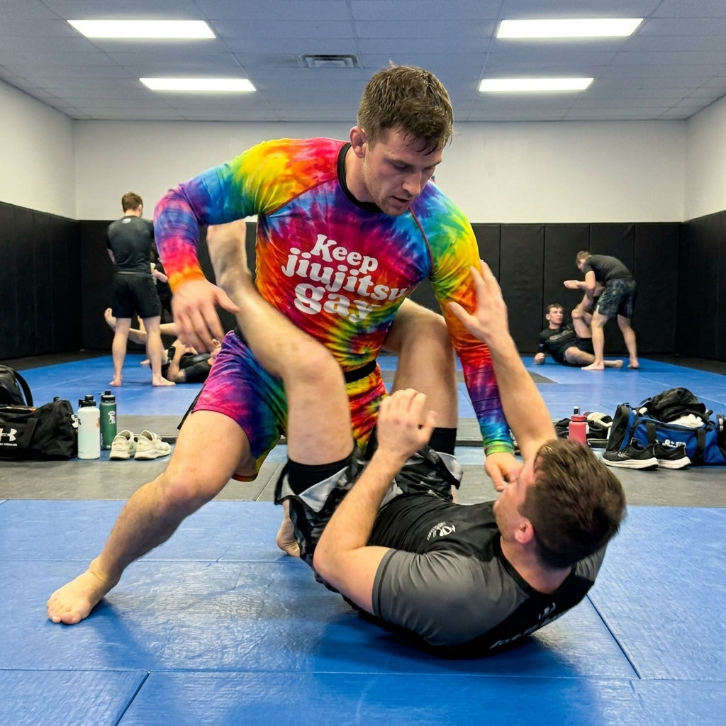 Keep jiujitsu gay — Rashguard + Shorts Set