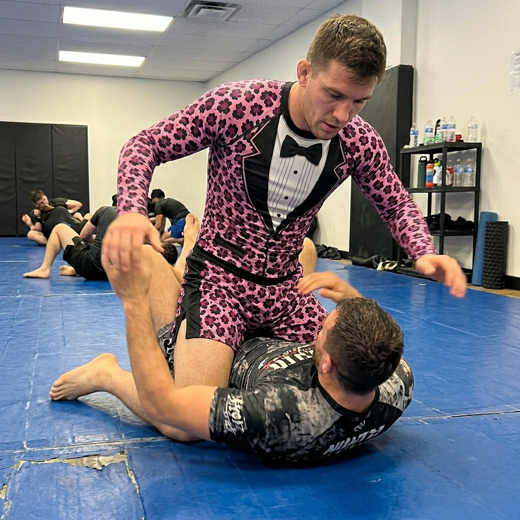 Pink leopard Suit — Rashguard + Shorts Set