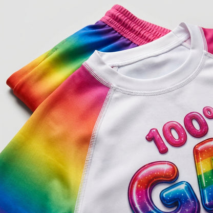 100% Gay — Rashguard + Shorts Set