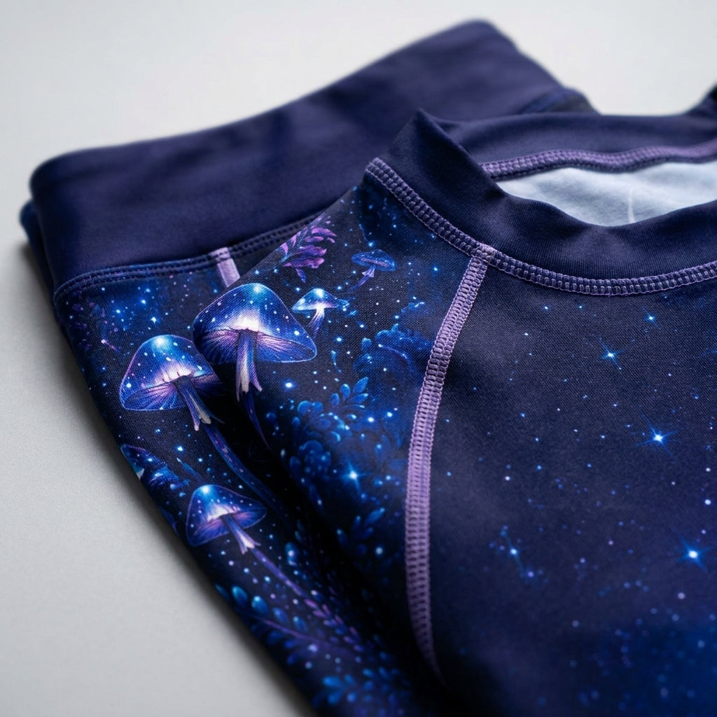 Blue Mushroom — Rashguard + Shorts Set