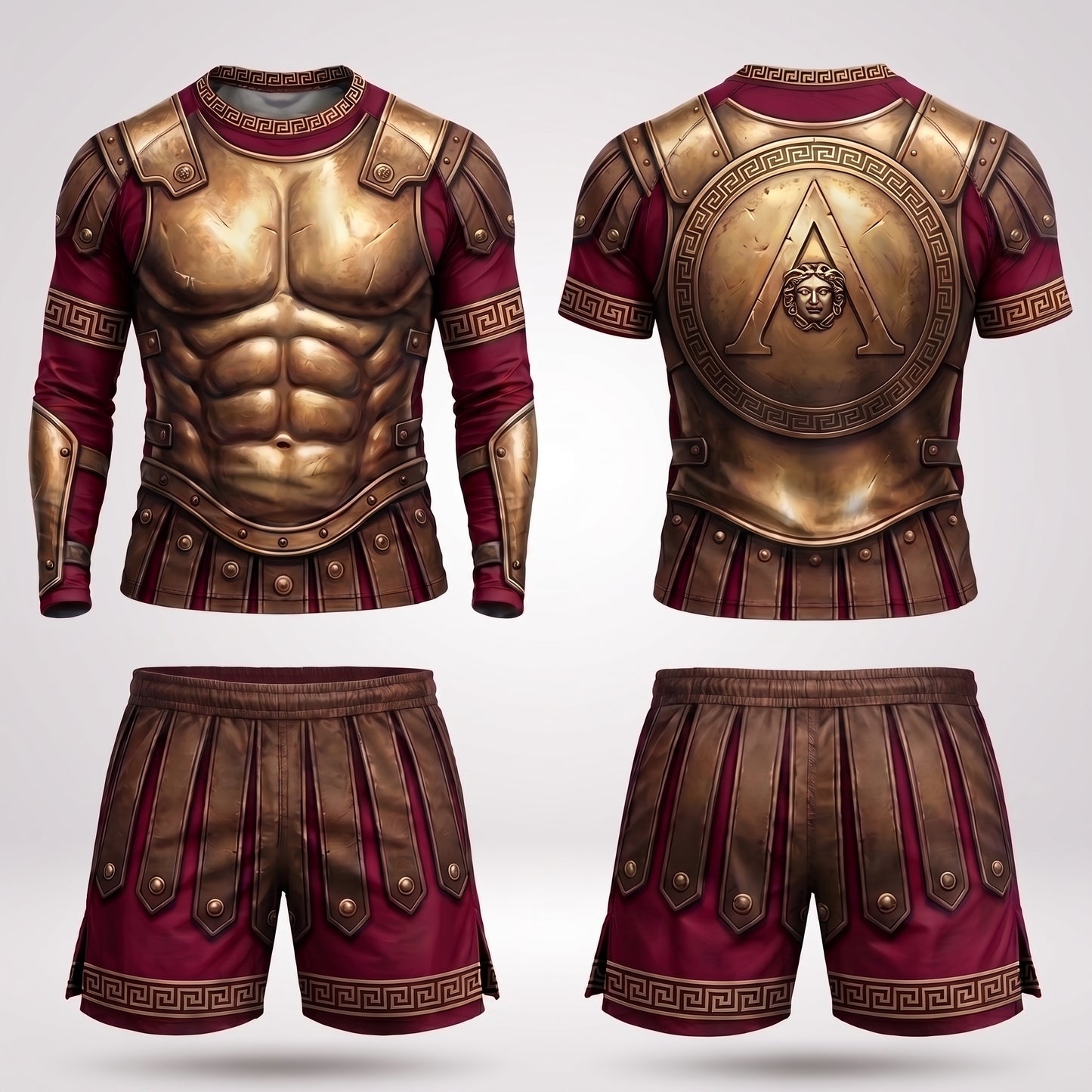 Greek Warrior — Rashguard + Shorts Set