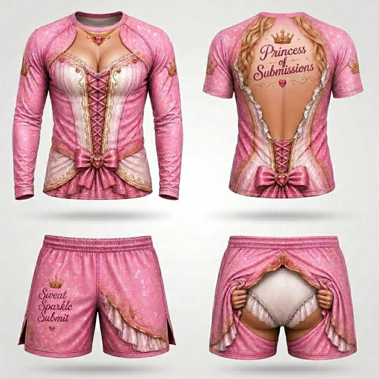 Sexy Princess— Rashguard + Shorts Set