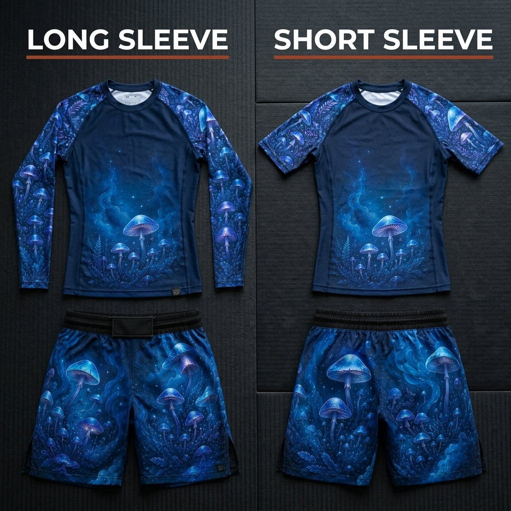 Blue mushroom — Rashguard + Shorts Set