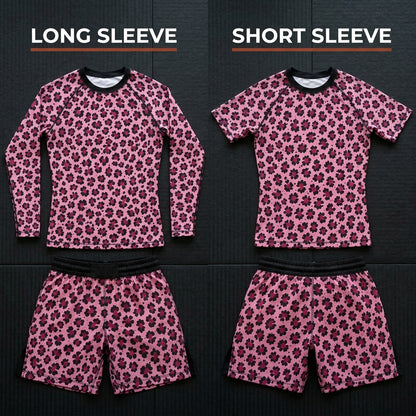 Pink Leopard — Rashguard + Shorts Set