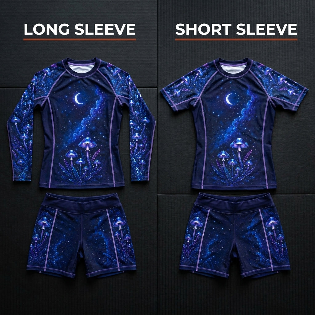 Blue Mushroom — Rashguard + Shorts Set