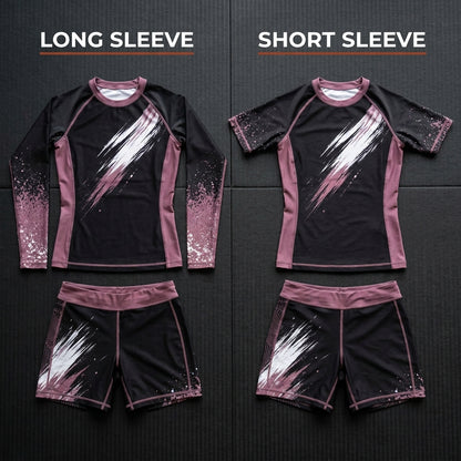 Purple Splash — Rashguard + Shorts Set
