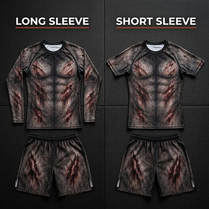 Injured Wolf Rashguard + Shorts Set