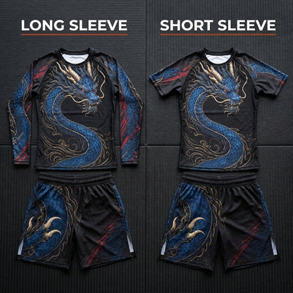 Blue dragon Rashguard + Shorts Set