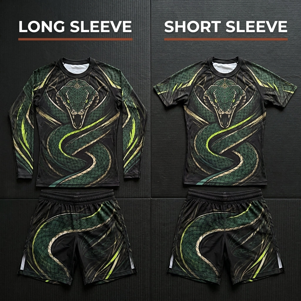 Green Cobra Rashguard + Shorts Set