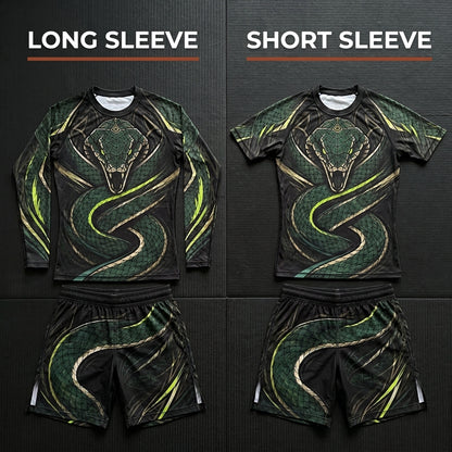 Green Cobra Rashguard + Shorts Set