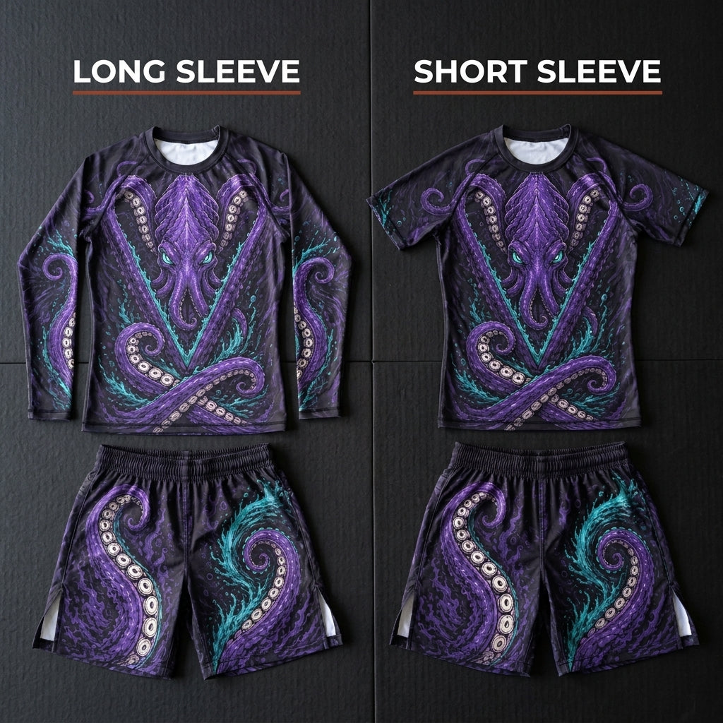 Purple Octopus Rashguard + Shorts Set
