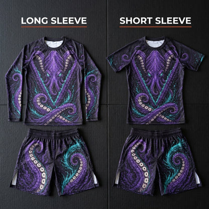 Purple Octopus Rashguard + Shorts Set