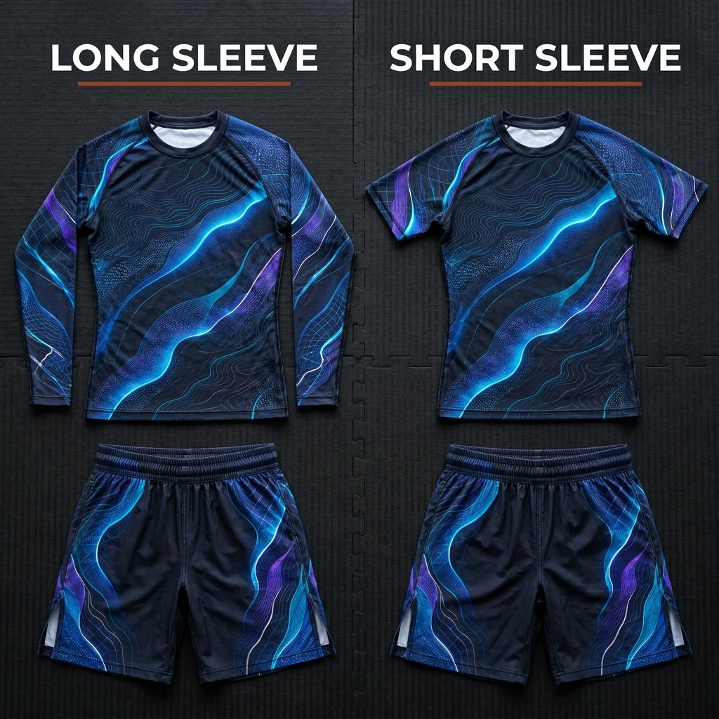 Blue waves Rashguard + Shorts Set